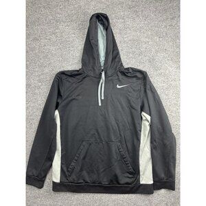Nike Hoodie Mens XL Black Therma-FIT Pullover Fleece Sweatshirt Athletic‎